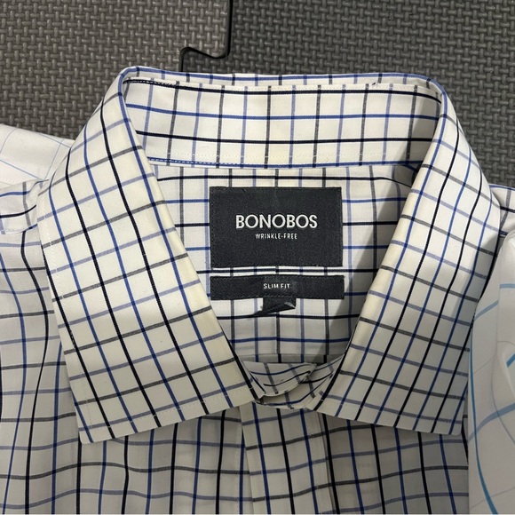 4 x Mens Bonobos Daily Grind Wrinkle-Free Slim Fit Dress Shirt 16 35 - Picture 9 of 11